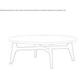 Round coffee table made of MDF Hanonu