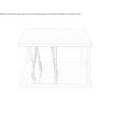 Square wooden side table Ruethen