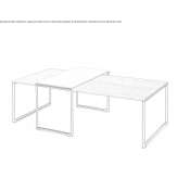 Coffee table made of powder-coated steel Praroman