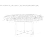 Round coffee table made of acrylic and wood Colatlan