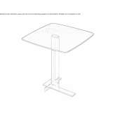 Square side table made of glass Gabrovo