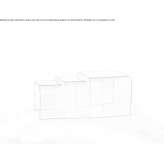 Low rectangular coffee table made of glass Jurado