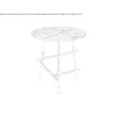 Round marble coffee table for the living room Arapgir