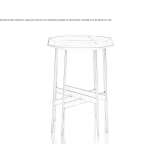 Octagonal brass high side table Rujiena