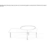 A low rectangular coffee table in a modern style for the living room Brucken