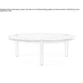 Low round center/side table in marble and solid wood Nusco