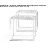 Square coffee table made of Rain Forest marble Jalon