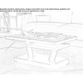 Swivel coffee table made of eco-wood Batak