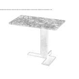Rectangular marble side table Gabrovo