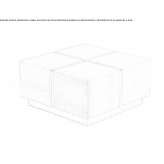 Square leather coffee table Cuzap