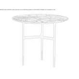 Nero Marquina round marble coffee table Aitoliko