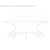 Low square coffee table made of birch wood Neenah