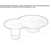 Round wooden coffee table Pushkin