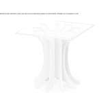 Square, high side table made of birch Neenah