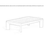 Aluminum and wood coffee table with height adjustment Corovode