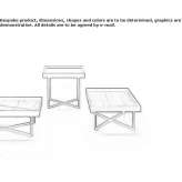 A low, wooden coffee table Horgen