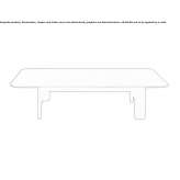 Low rectangular wooden coffee table Selite