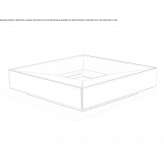 Low, glass coffee table with storage space Boveda