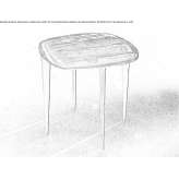 Square coffee table with a stone top Otnice
