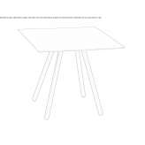 Square high side table Fiesch
