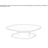 Low square wooden coffee table for the living room Laiz