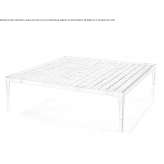 Low square coffee table made of brass Ringmer