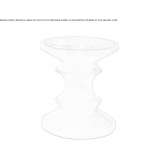 Round coffee table made of marble and wood Bargara