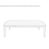A low, wooden coffee table Portbail