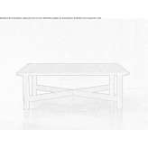 Low square coffee table made of oak wood Sina