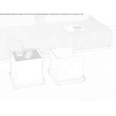 Shelf/coffee table made of powder-coated steel Nomain
