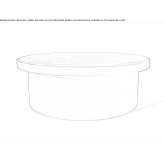 Round coffee table in marble and metal Negril