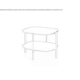 Low side table with integrated magazine rack Ashcroft