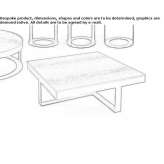 Square metal coffee table Zablocie