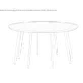 Round marble high side table with tray Ovindoli