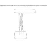 Fenix-NTM® rectangular high side table with a metal base Aieta
