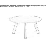 Round coffee table made of solid wood Hovezi