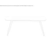 Low rectangular coffee table made of glass Dungog