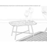 Square metal coffee table Intragna