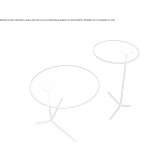Round glass side table with 3-star base Paolisi