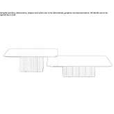 Low table made of metal and glass Mirabel