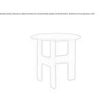 Round wooden side table Selite