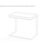 Rectangular metal side table Cousance