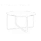 Round coffee table made of steel and wood Bradut