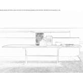 Prostokątny marmurowy stolik kawowy Bosia