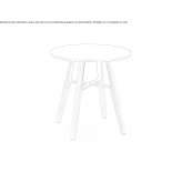 Round coffee table made of HPL Chynov