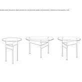 Round glass coffee table Oyonnax