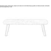 Low rectangular coffee table made of Carrara marble Hovezi