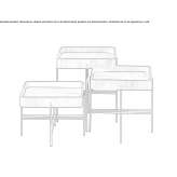 Square coffee table with tray Balones