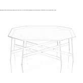 Low octagonal brass coffee table Rujiena