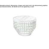 Round metal coffee table Fontaine